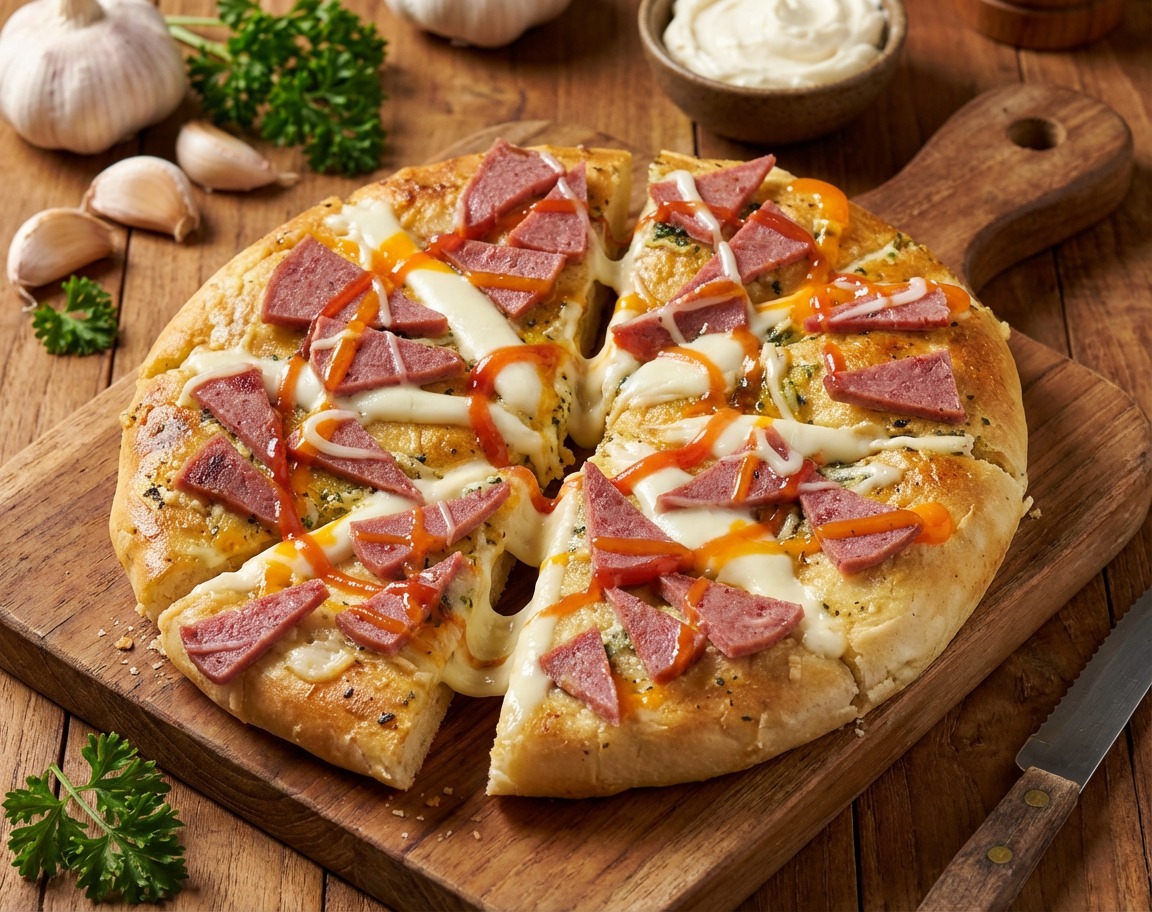 Beef Garlic Cheese Pizza